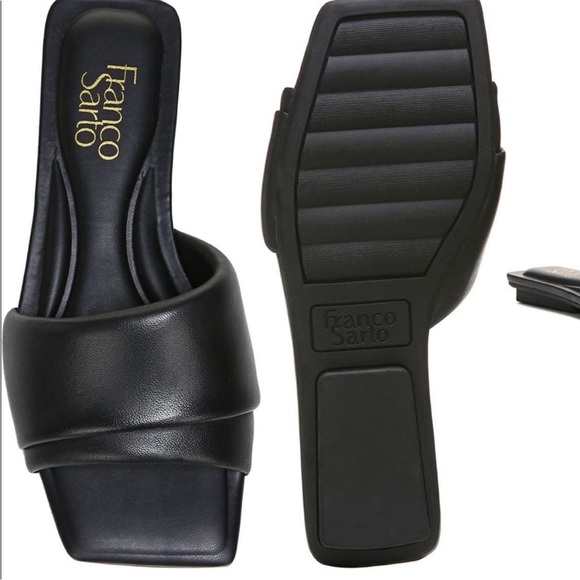 Franco Sarto Caris Black Slide Sandals - Picture 2 of 11